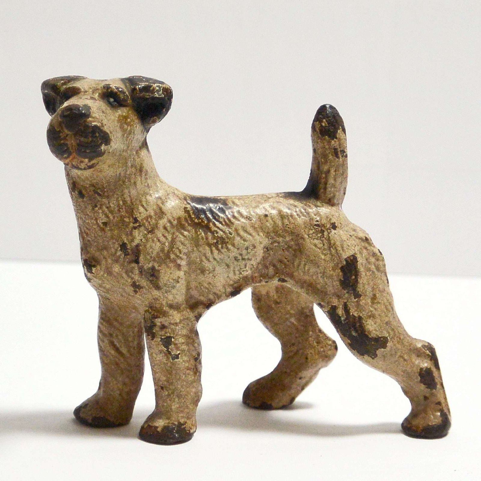 Miniature Hubley Cast Iron Fox Terrier Dog - A Dogs Tale Collectibles