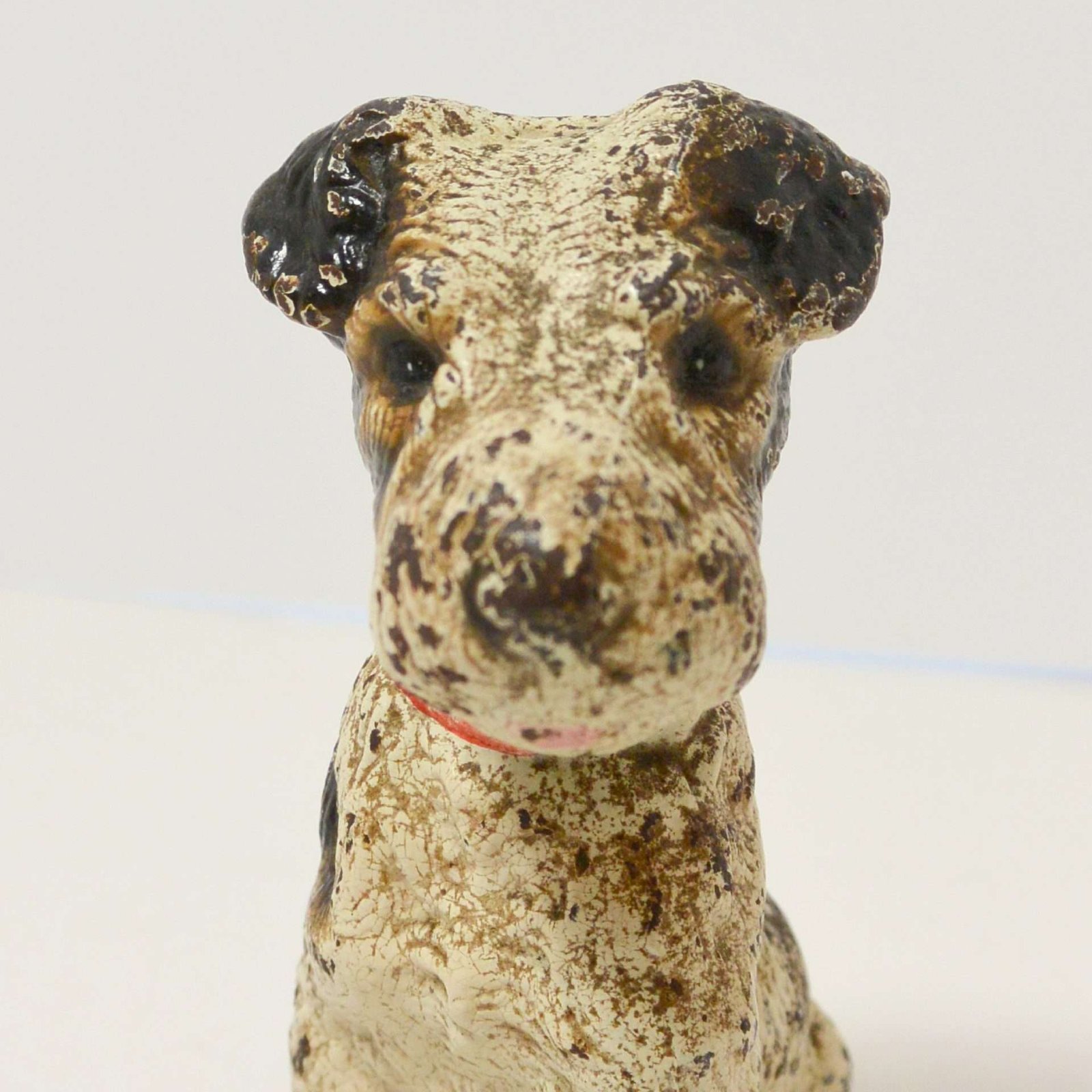 Antique Hubley Cast Iron Seated Fox Terrier Dog - A Dogs Tale